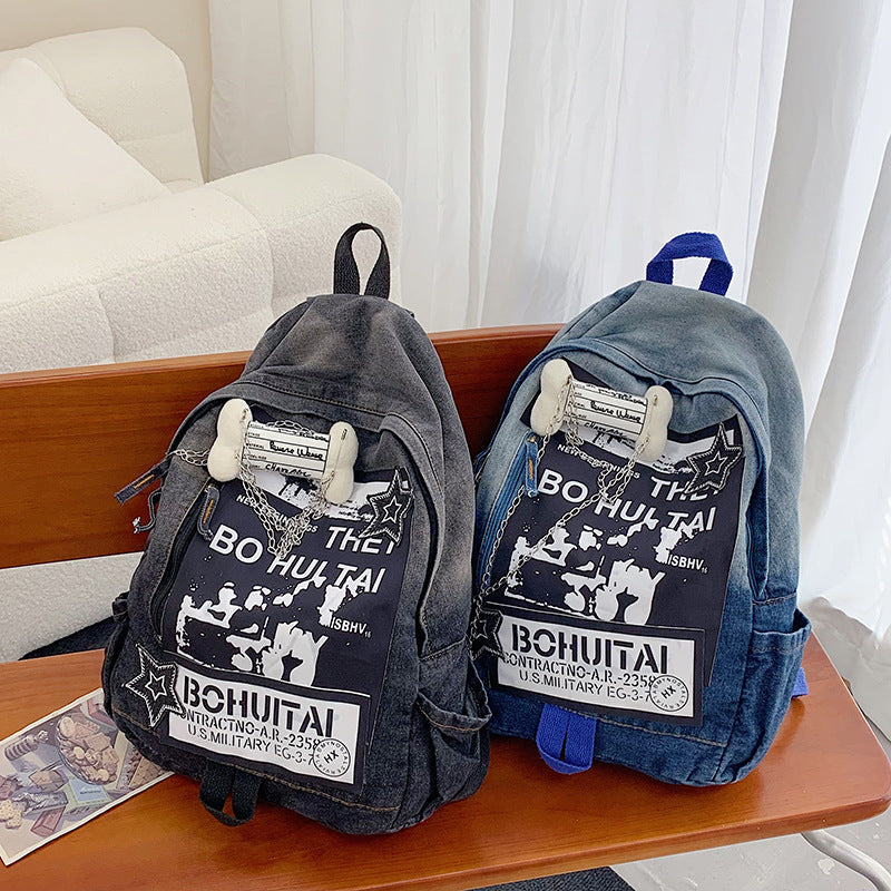 Casual Graphic Print School Backpack Kalsten