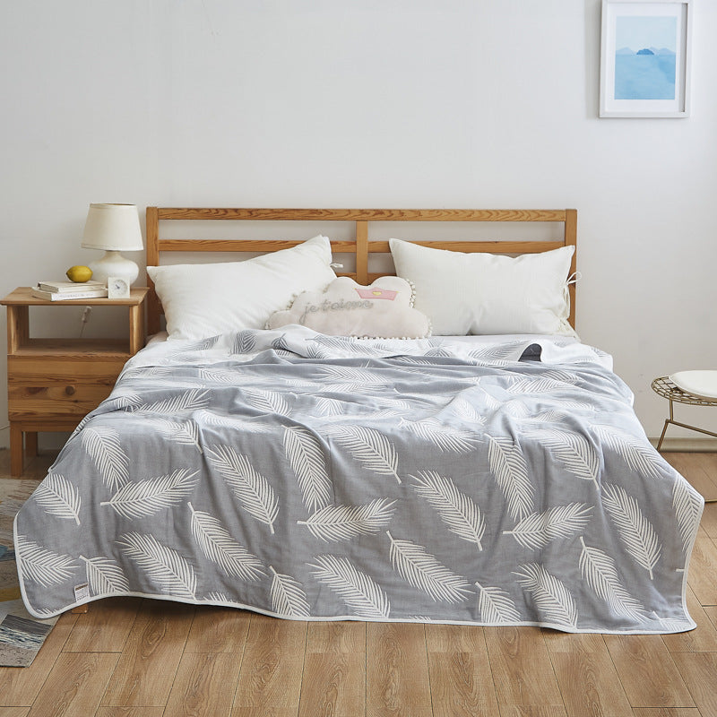 Women Elegant Blanket with Subtle Leaf Pattern Kalsten