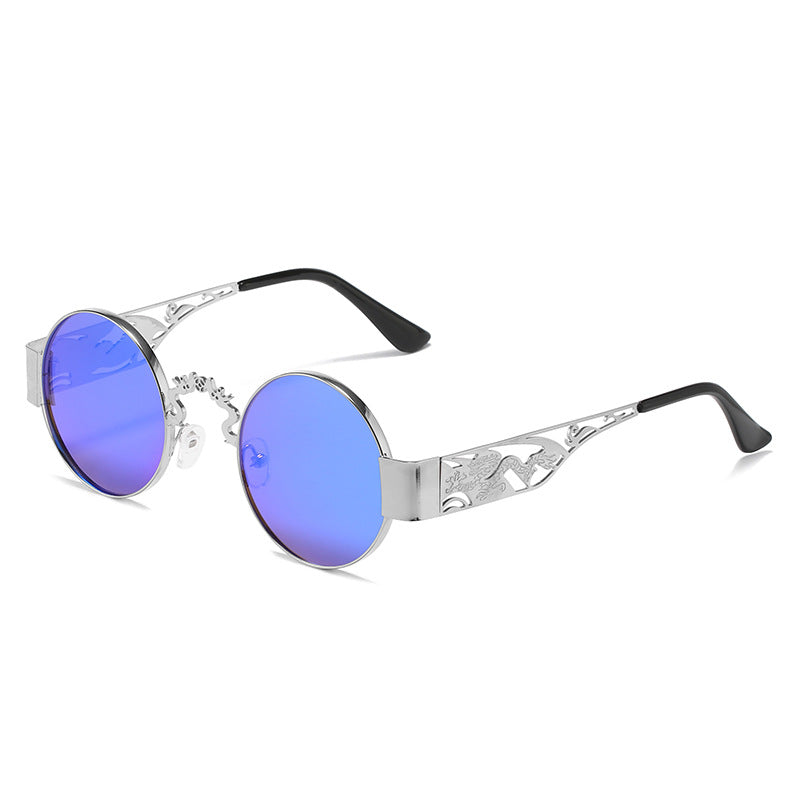 Women's artistic round sunglasses with elegant filigree frame Kalsten