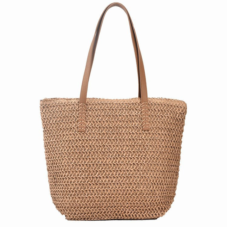 Elegant and Versatile Beach Bag with Leather Handles Kalsten