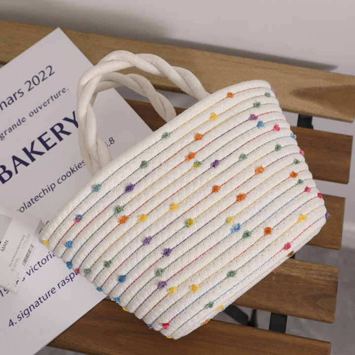 Decorative cotton basket bag Kalsten
