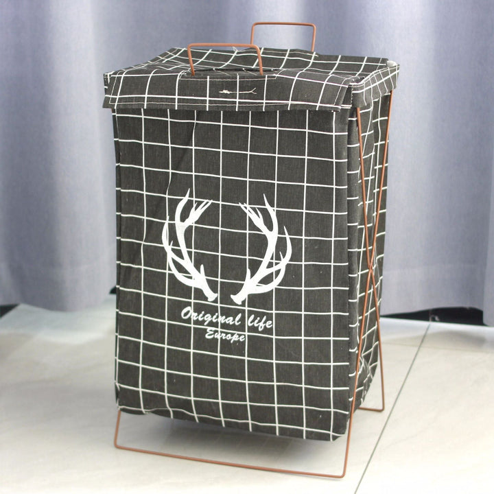 Decorative laundry basket with inspiring quotes Kalsten