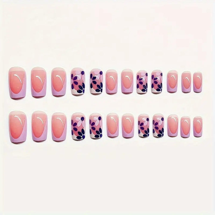Floral and French Tip Pedicure Set Kalsten