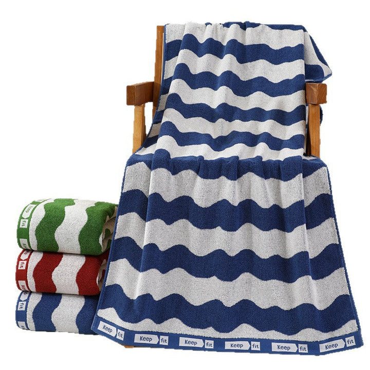 Cozy Terry Bath Towel with Stylish Polka Dot Design Kalsten