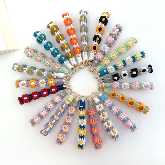 Floral Macrame Keychain Holder Acalora