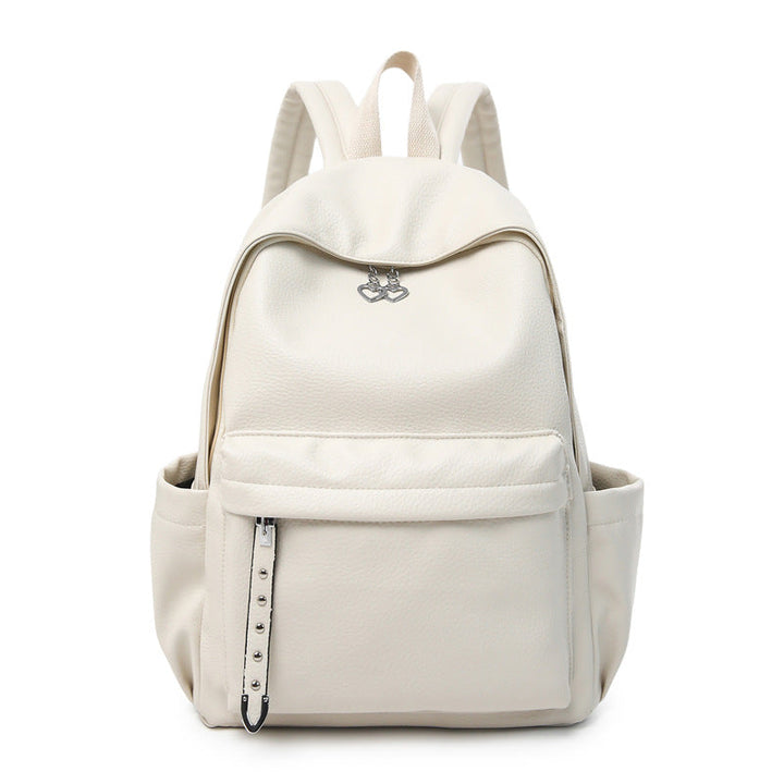 Contemporary Textured Leather School Backpack Kalsten