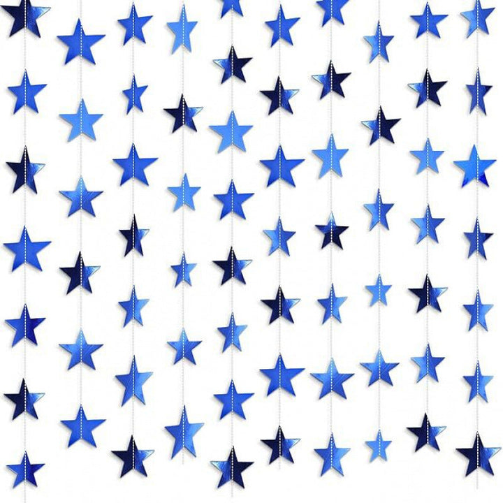 Unisex nan hanging star garlands made of metallic paper for party decoration and photo background Kalsten