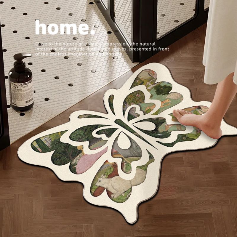 Decorative Butterfly-Shaped Bath Mat Kalsten