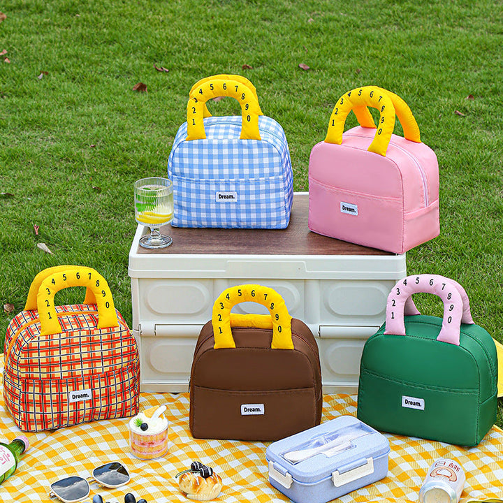 Insulated Lunch Bag with Colorful Handles Kalsten