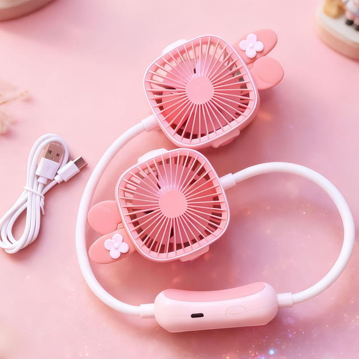 Ladies wearable neck fan with dual design Kalsten