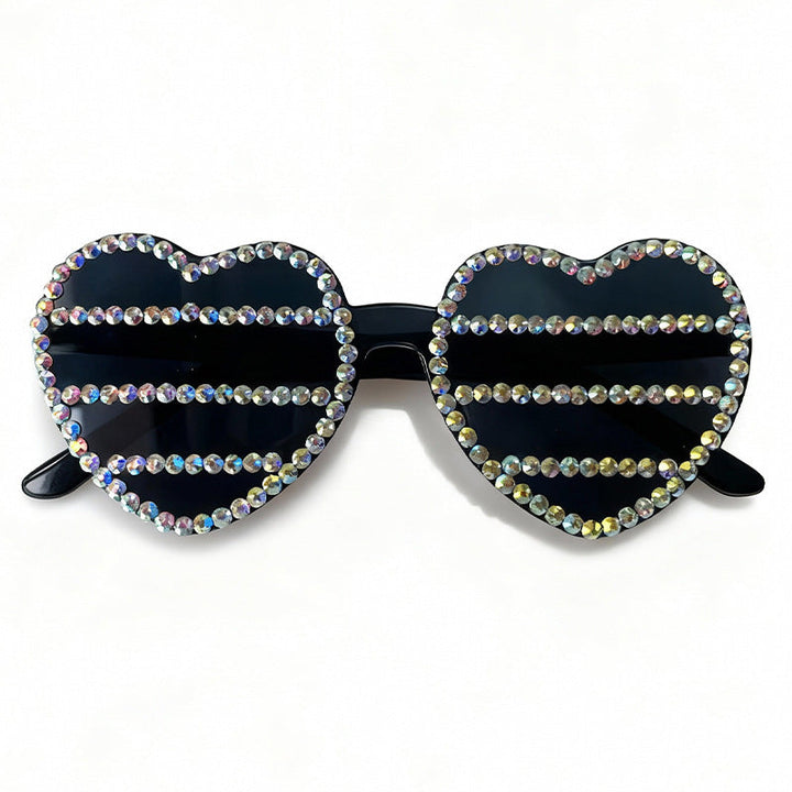 Decorative Rhinestone-Embellished Heart-Shaped Sunglasses Kalsten 1787141270