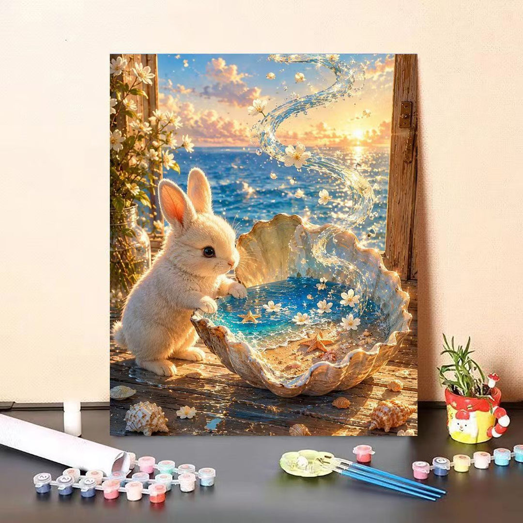 Dolphin-Themed DIY Paint by Numbers Canvas Art Kalsten