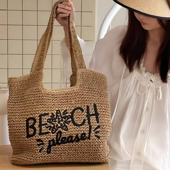 Beach bag with Embroidered Lettering Kalsten