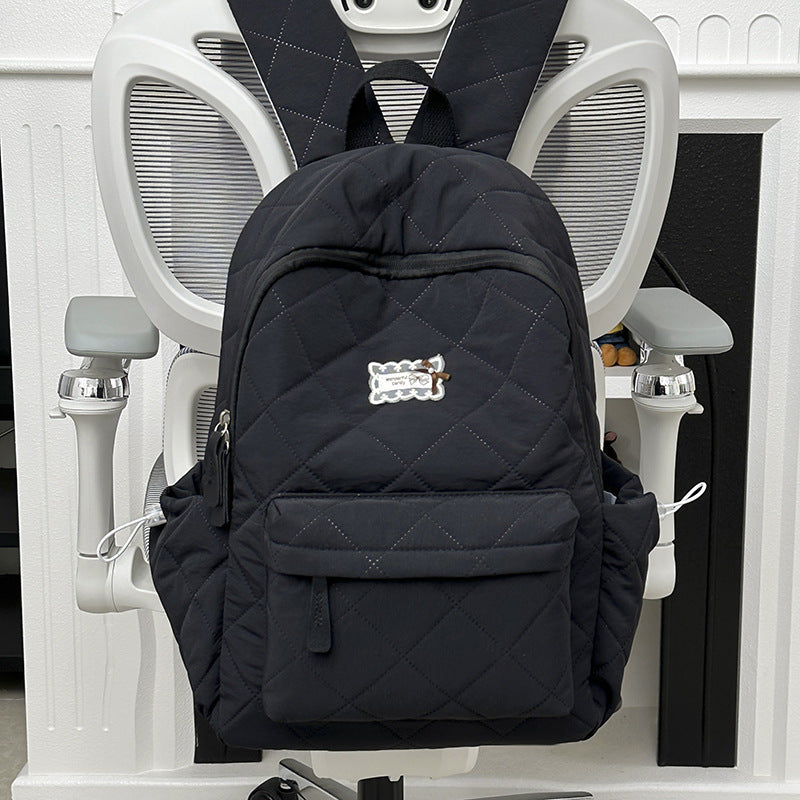 Cute Quilted Bunny Ears School Backpack