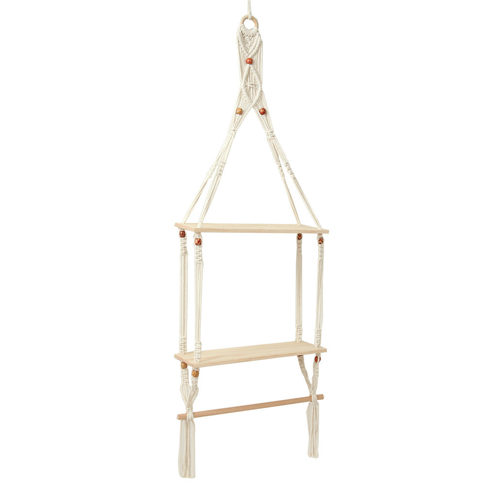 Hanging Macramé Shelf Organizer Acalora