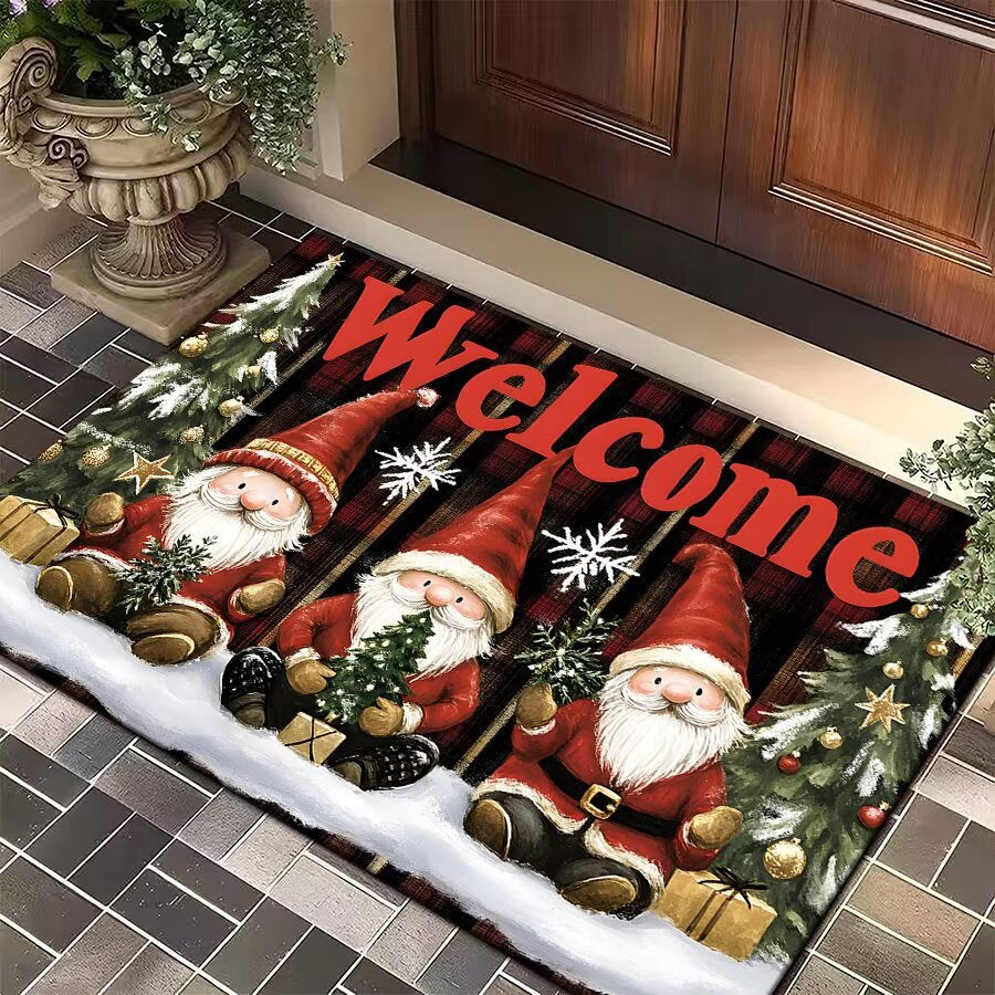 Festive Christmas Welcome Mat Acalora