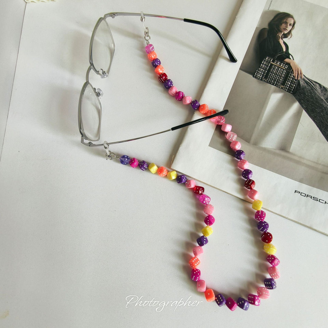 Fashionable Glasses Chain Made of Colorful Beads Kalsten