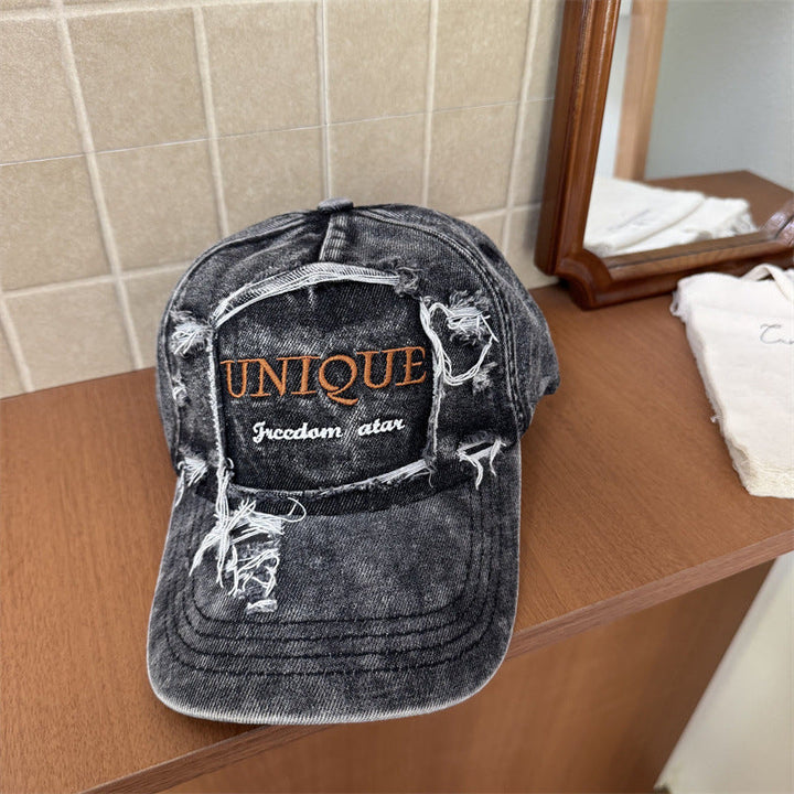Men's Distressed Graphic Denim Baseball Cap Kalsten