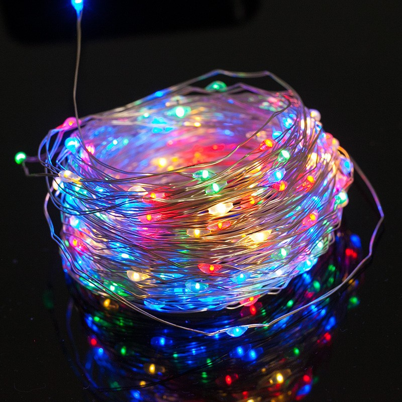 LED Fairy String Lights Ultra-Thin Silver Wire Battery Powered Splash Resistant Decorative Lighting Kalsten