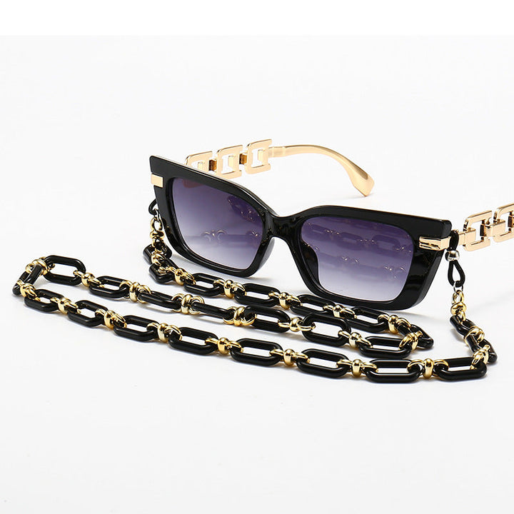Fashion Cat-Eye Sunglasses with Elegant Chain Kalsten