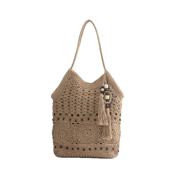 Crochet handbag with fringed accents Kalsten