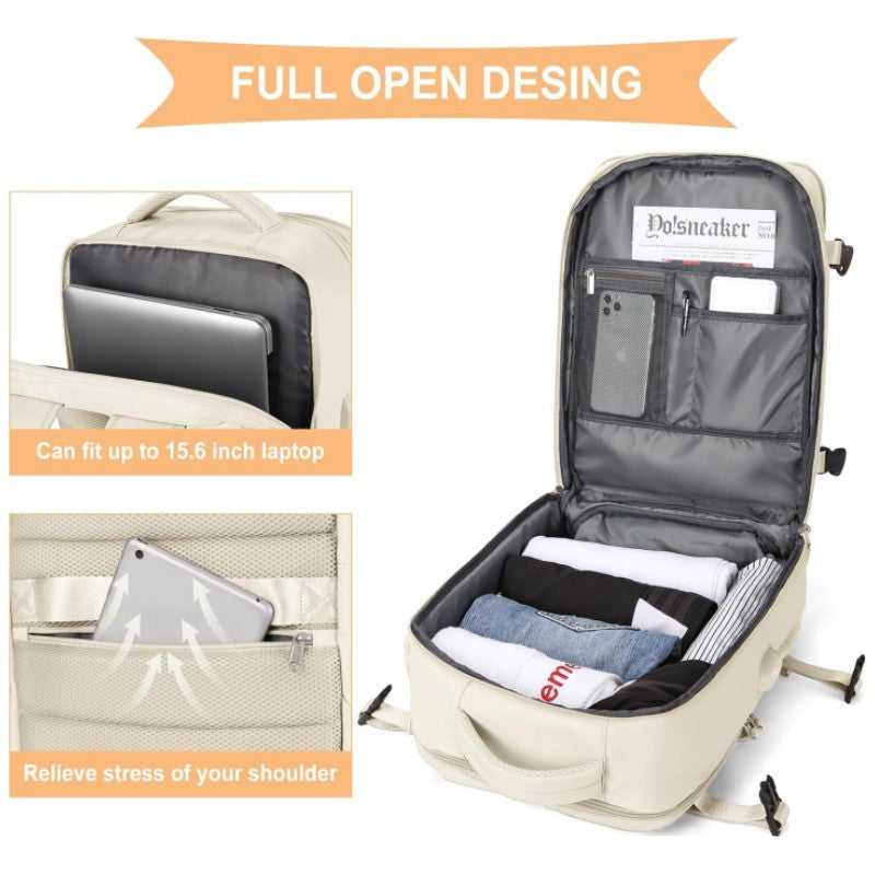Unisex Multifunctional Travel Suitcase Backpack with Separate Shoe Compartment Kalsten