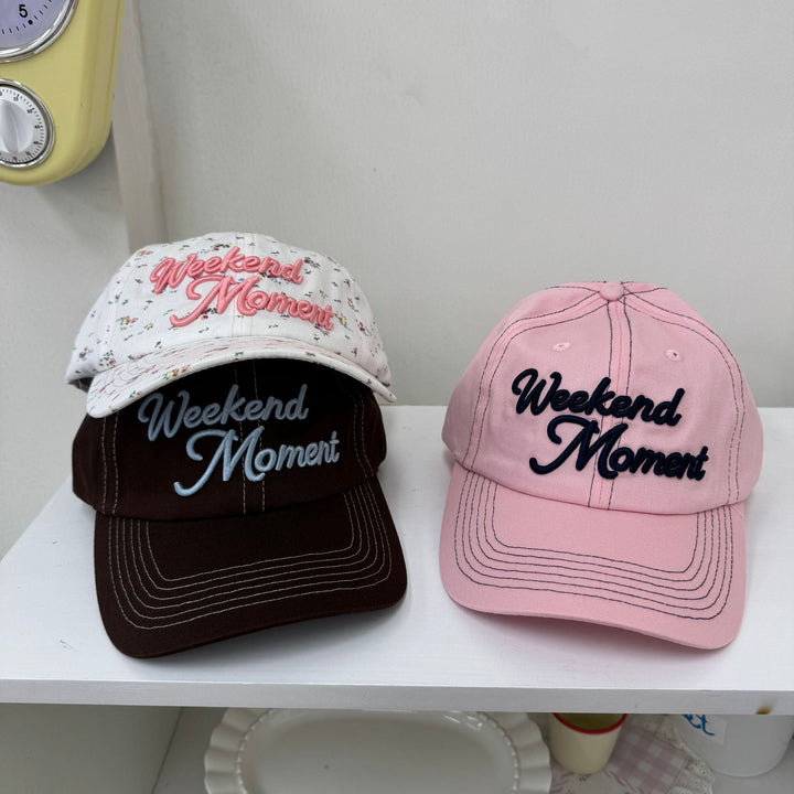 Women's Casual Cotton Baseball Cap with Embroidered Phrase Kalsten