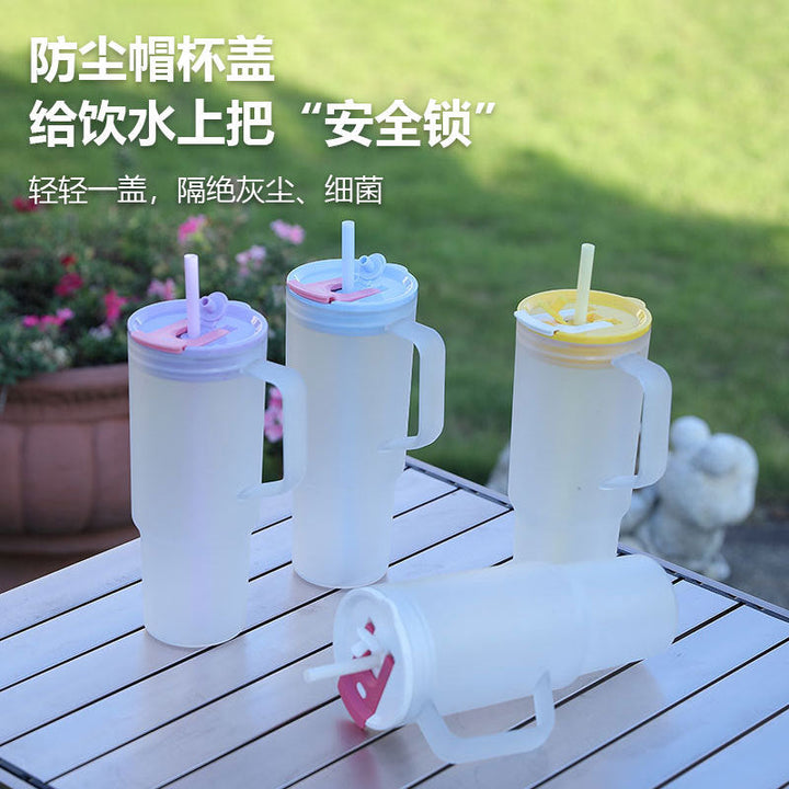 Unisex High-Quality Insulated Mug with Handle and Straw Kalsten