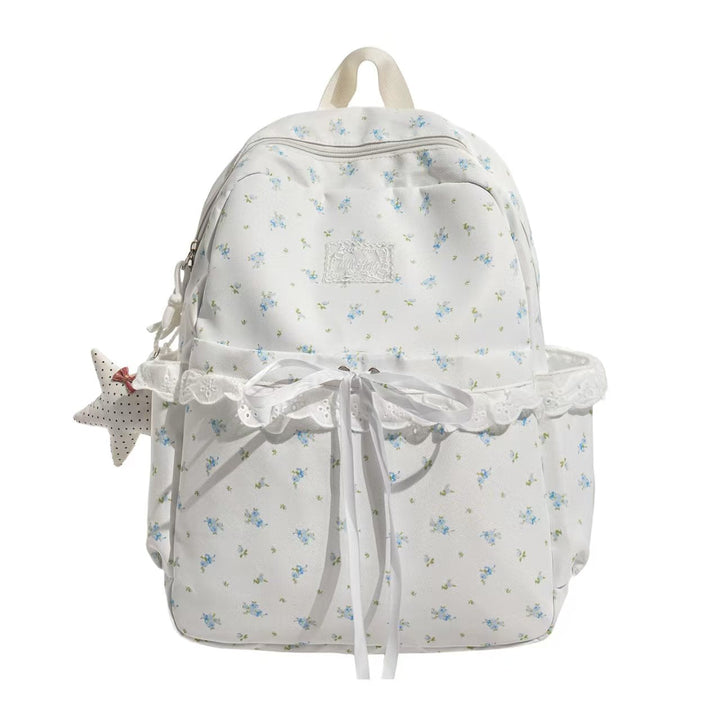 Floral Embroidered Ruffled Backpack Kalsten