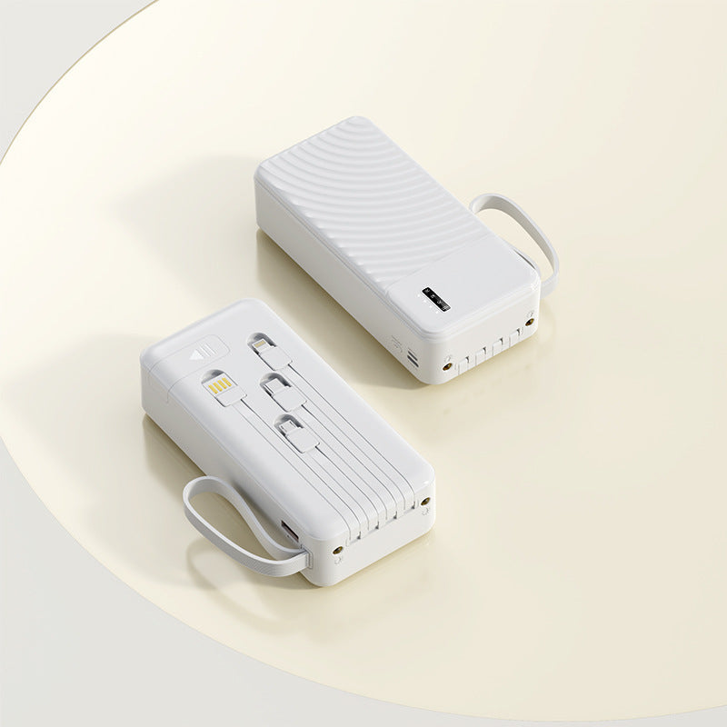 Portable power bank with integrated multifunction charging cable Kalsten