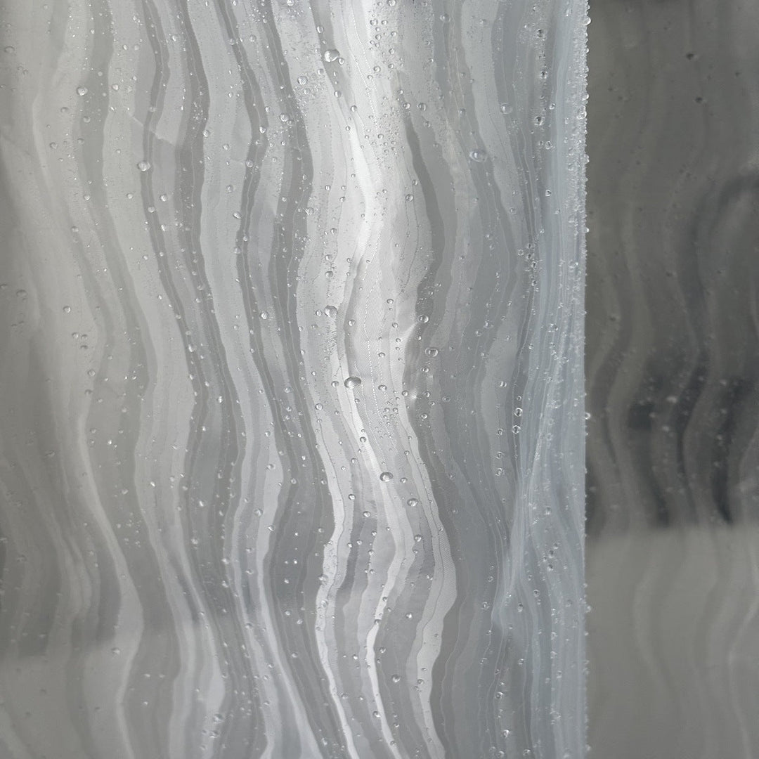 Textured Wave Pattern Shower Curtain Kalsten