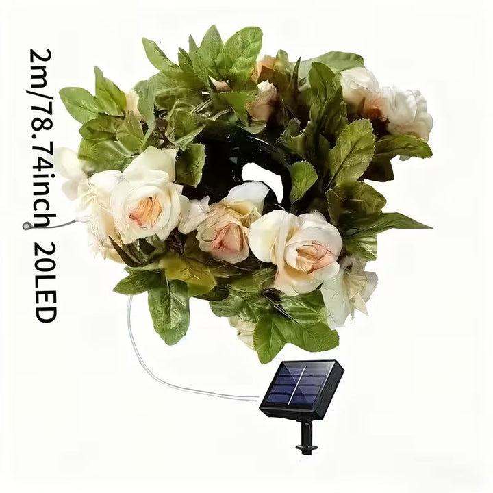 Artificial Rose Vine LED Fairy String Lights Waterproof Copper Wire Kalsten