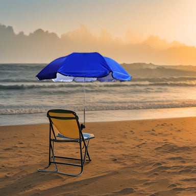 Women's Adjustable Beach Sunshade Umbrella with Ground Anchor Kalsten