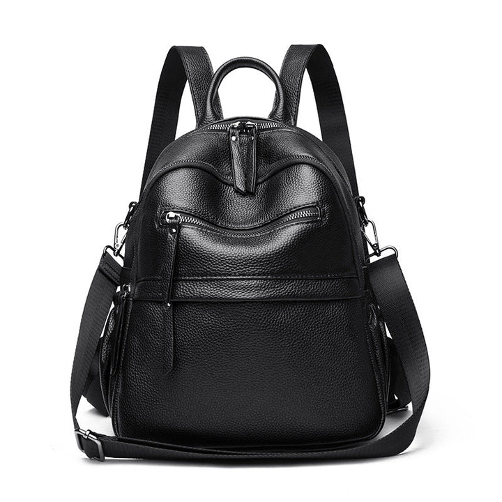 Multi-Functional Textured Leather Backpack Kalsten