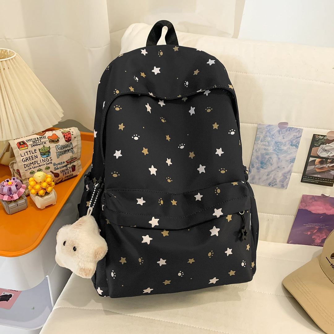 Cute Star-Embellished School Backpack