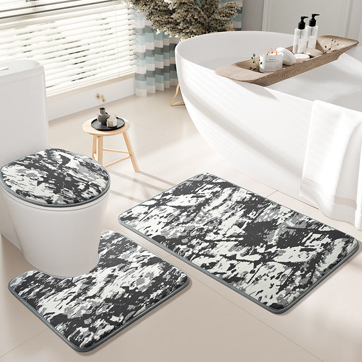 Luxury Abstract Design Bath Mat Set