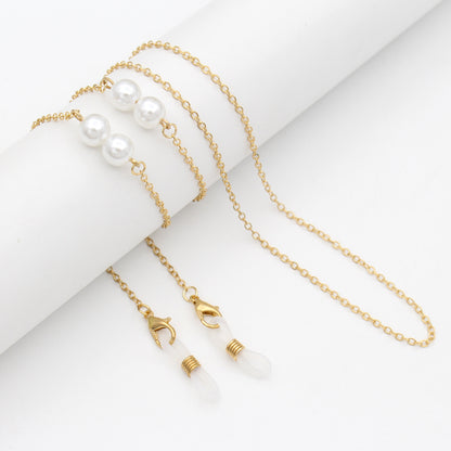 Elegant Pearl-Accented Eyewear Retainer Chain Acalora