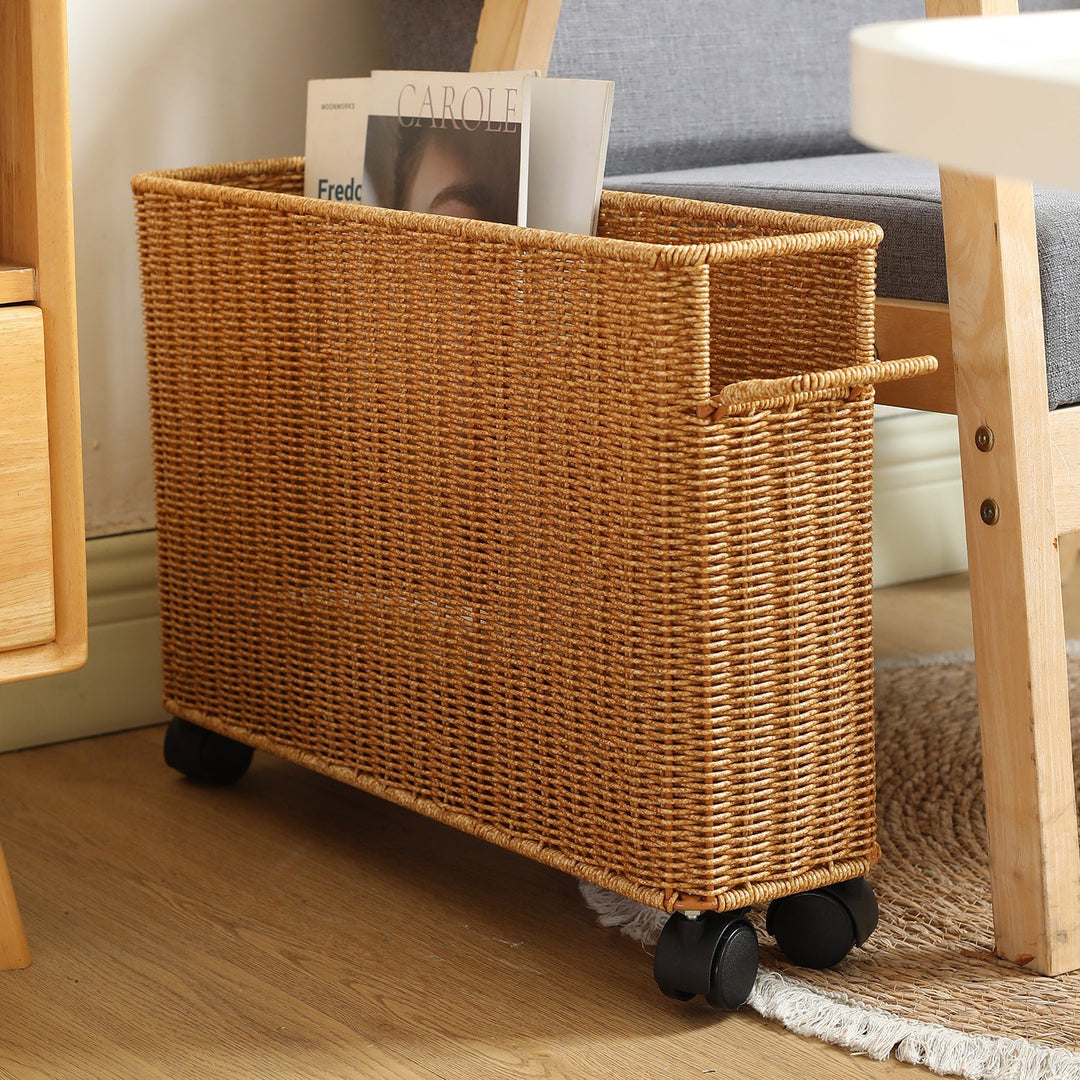 Multi-Functional Woven Storage Cart with Wheels Kalsten