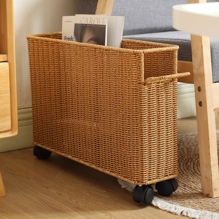 Multi-Functional Woven Storage Cart with Wheels Kalsten