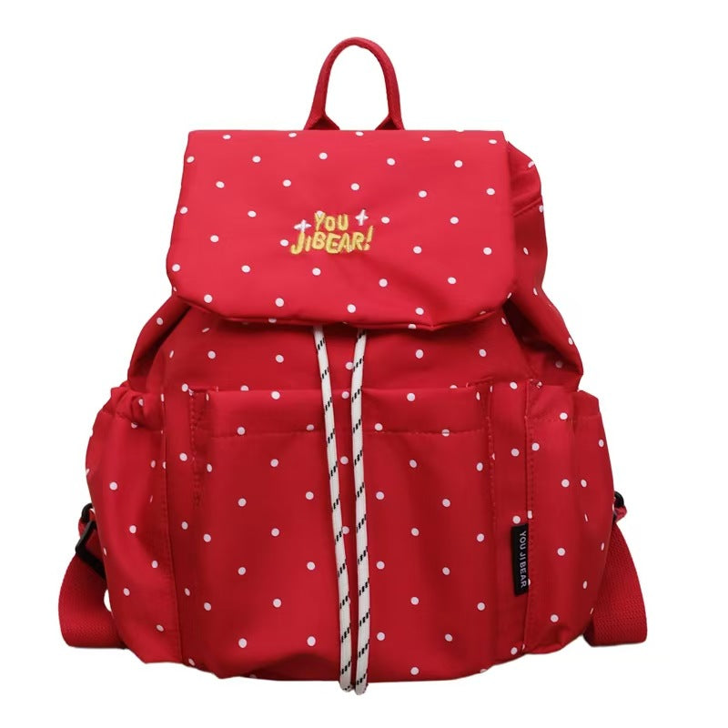 Polka Dot Textured Backpack Kalsten