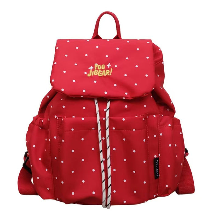 Polka Dot Textured Backpack Kalsten