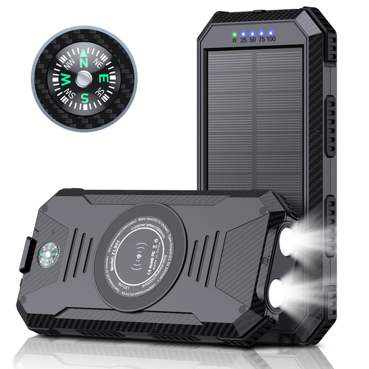 Solar-powered power bank with integrated compass and LED lighting Kalsten