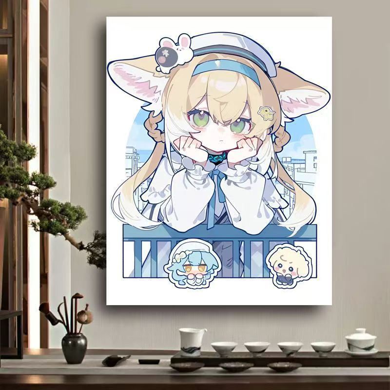 Whimsical Anime Character Canvas Art Kalsten