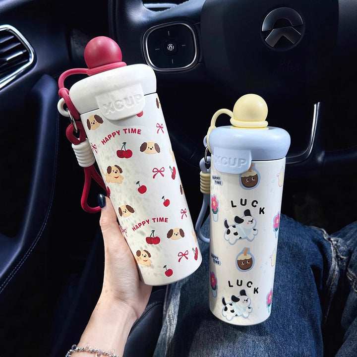 Women's water bottle with creative design and practical carrying handle Kalsten