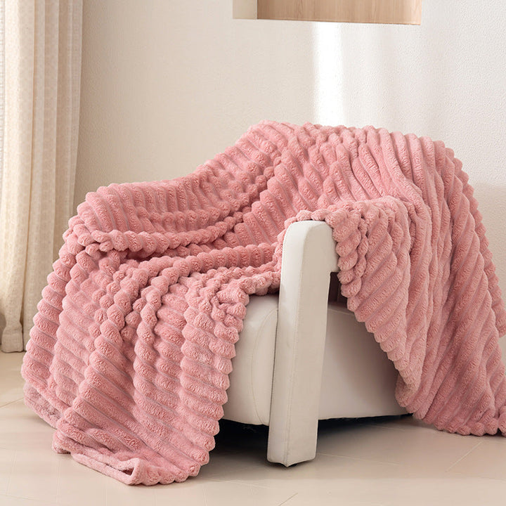 Textured Plush Throw Blanket Kalsten