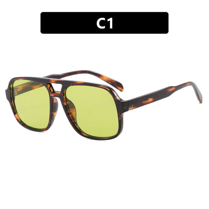 Women's modern square sunglasses with stylish transparent frame Kalsten