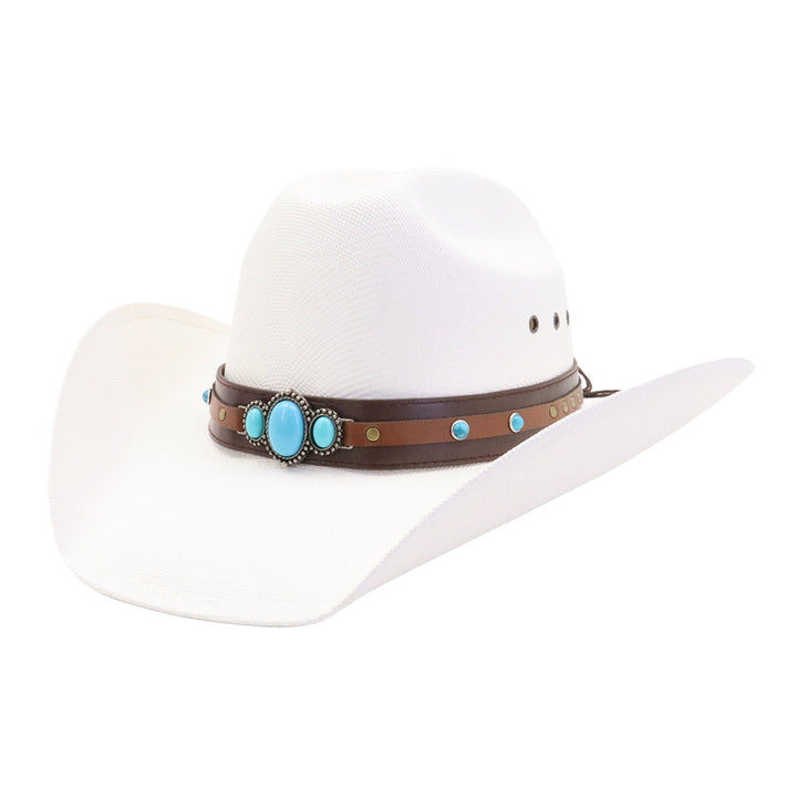 Turquoise Straw Western Hat | Kalsten