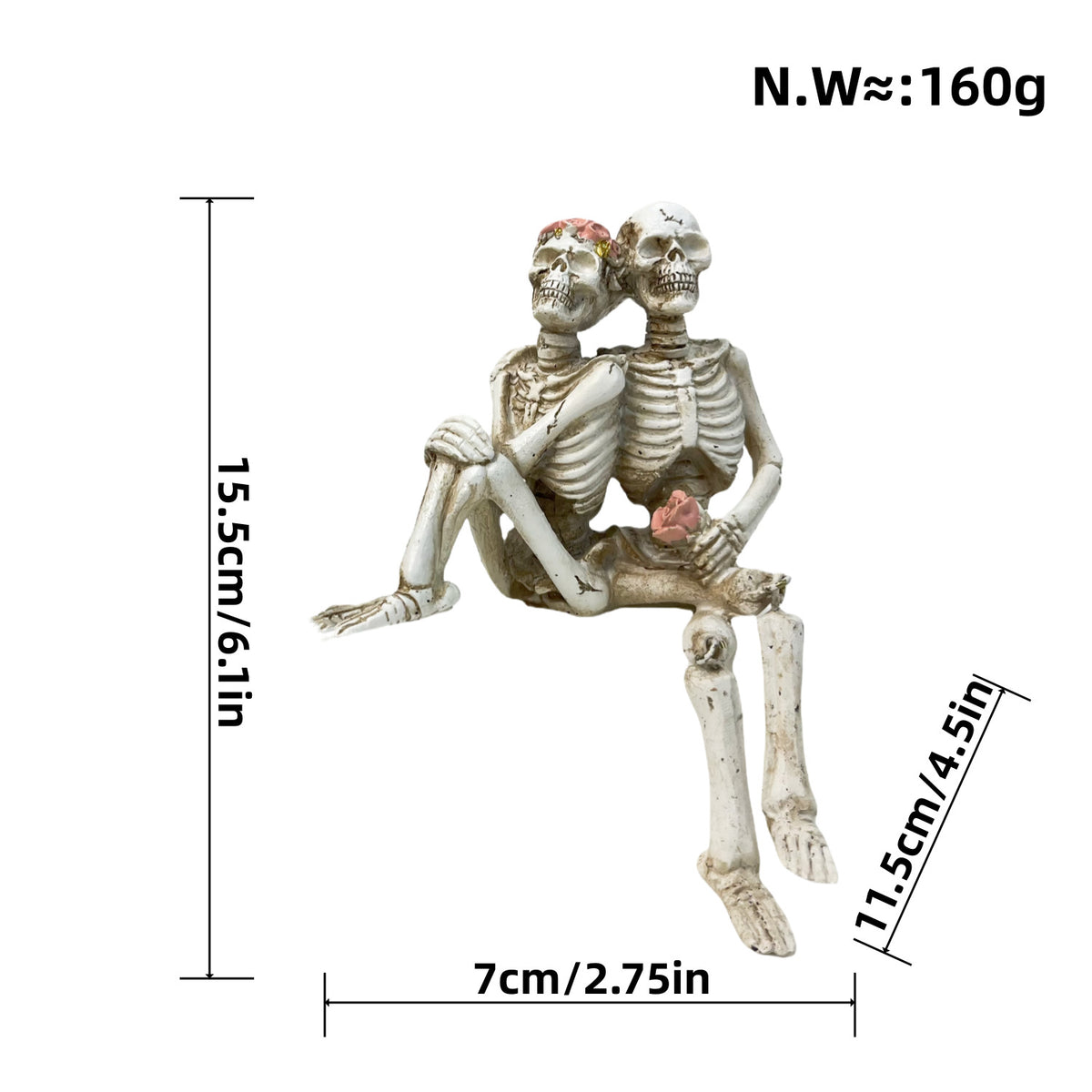 Romantic Skeleton Figure Acalora