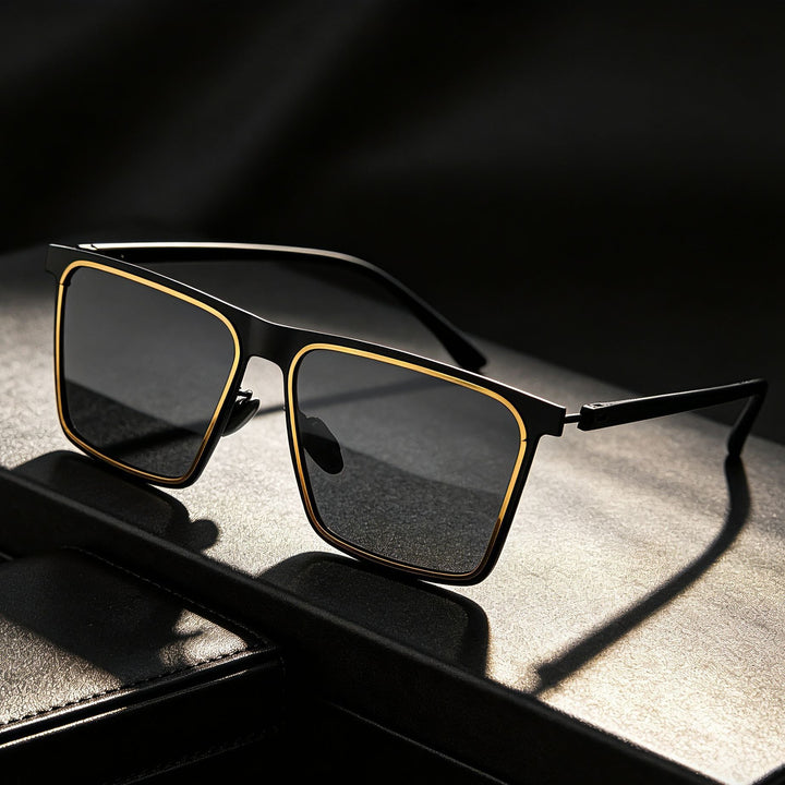 Men's modern rectangular sunglasses Kalsten