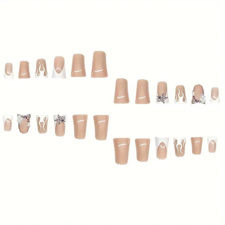 Artistic 3D Floral Press-On Nail Design Kalsten